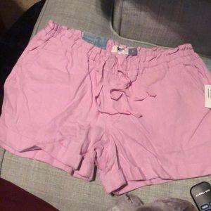 NWT!!! Pink Linen Shorts
